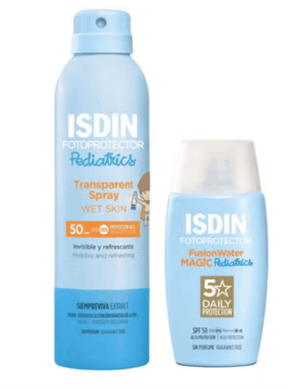 Isdin Pediatrics Pack Spray Wet Skin Spf50 + Fusion Water Pediat