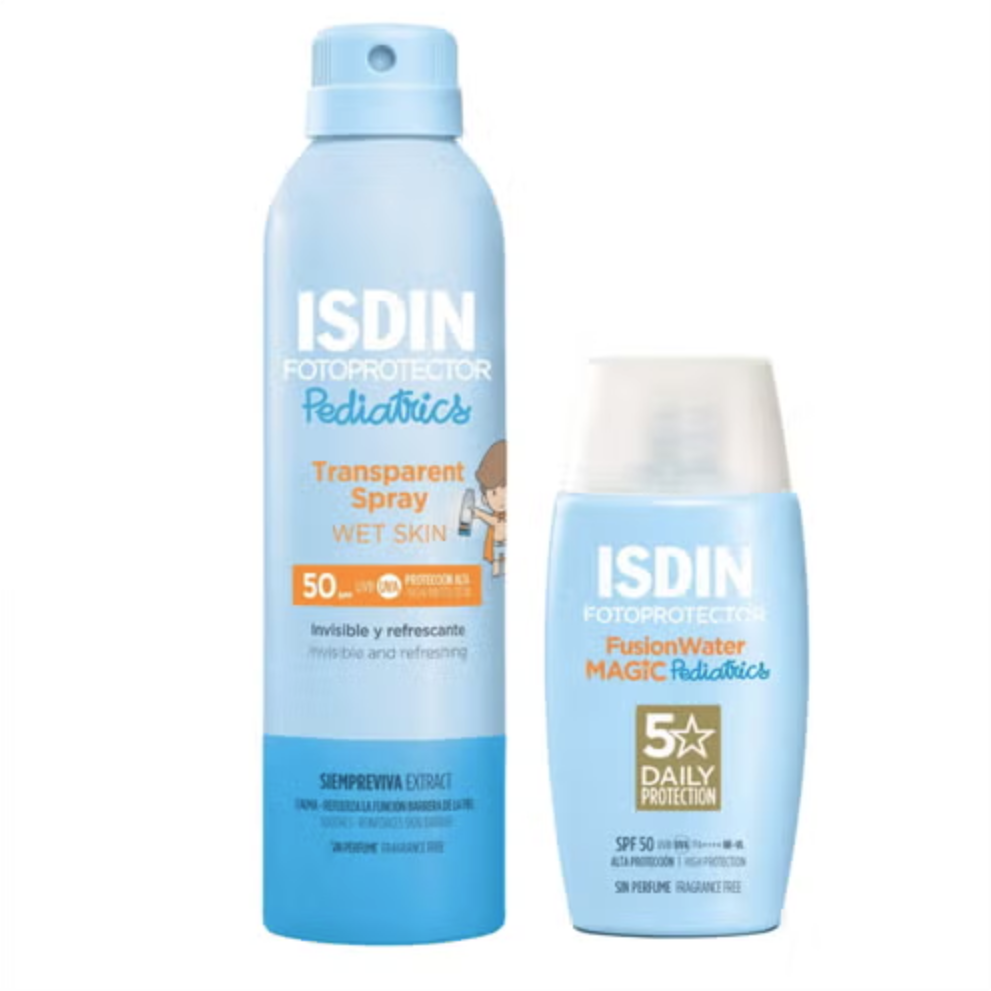 Isdin Pediatrics Pack Spray Wet Skin Spf50 + Fusion Water Pediat