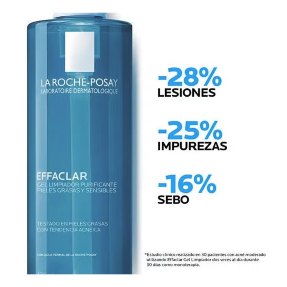 La Roche-Posay Effaclar Gel Limpiador Purificante 400ml - Imagen 2